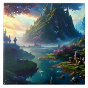 Azulejo De Cerâmica Paisagem Picturesca Quatro