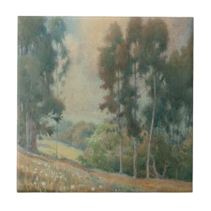 Azulejo De Cerâmica Paisagem primavera (1911) Serene Watercolor Scener