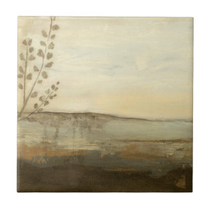 Azulejo De Cerâmica Paisagem solar moderna - Pintura a óleo