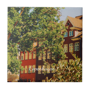 Azulejo De Cerâmica Paisagem urbana de Copenhague - Dinamarca