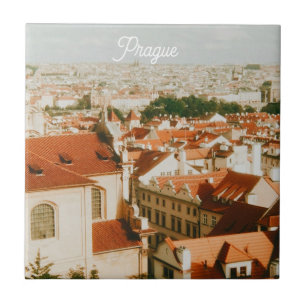 Azulejo De Cerâmica Paisagem urbana de Praga Souvenir