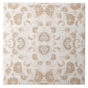 Azulejo De Cerâmica Paisley em Beige Aestésico Moderno Tan Brown
