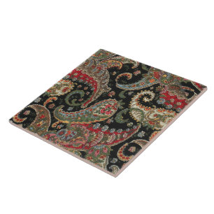 Azulejo De Cerâmica Paisley Fractal