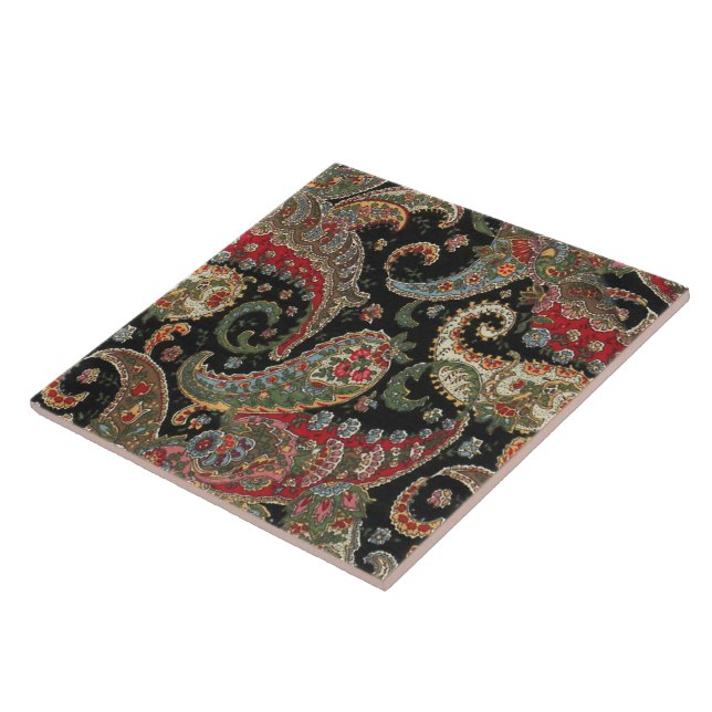 Azulejo De Cerâmica Paisley Fractal (Lateral)