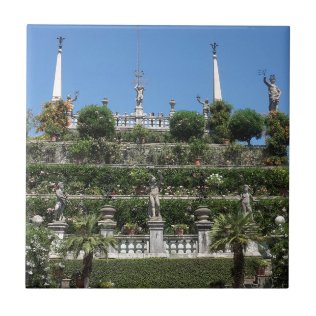 Azulejo De Cerâmica Palácio Borromeo em Stresa, Itália (Frente)