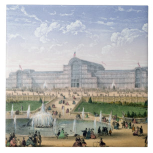 Azulejo De Cerâmica Palácio de cristal, Sydenham, c.1862 (litho da