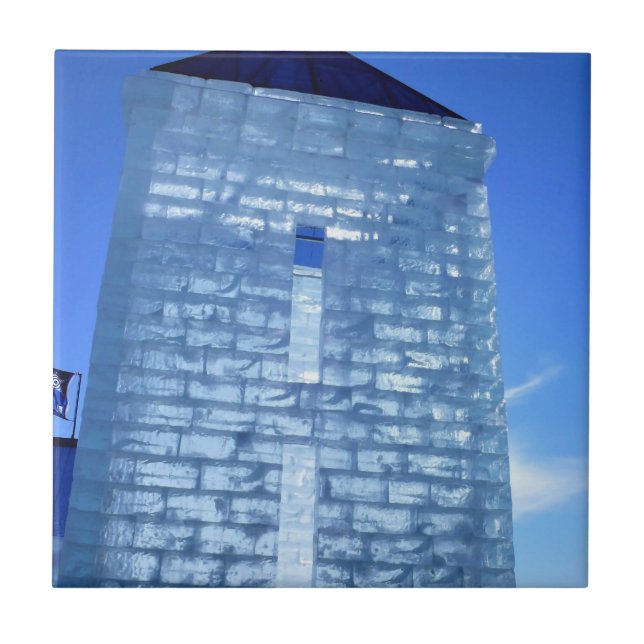 Azulejo De Cerâmica Palácio de Gelo no Carnaval de Quebec, Canadá (Frente)