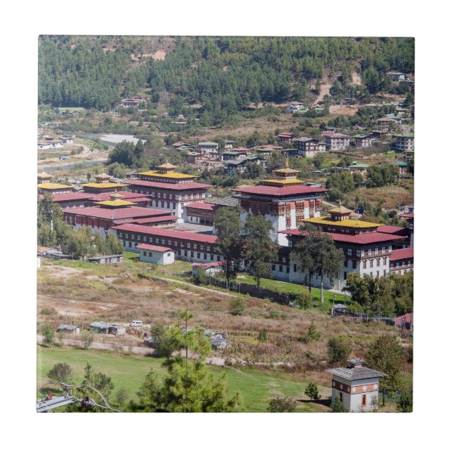 Azulejo De Cerâmica Palácio do Rei em Thimphu - Butão (Frente)