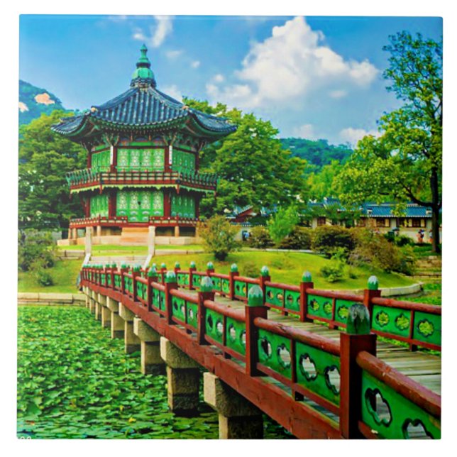 Azulejo De Cerâmica Palácio Gyeongbokgung (Frente)