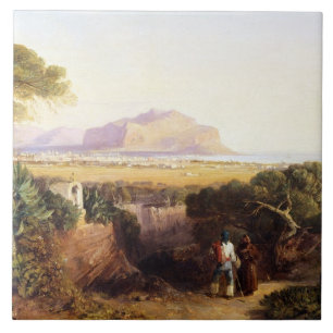 Azulejo De Cerâmica Palermo, Sicília, 1847 (óleo em canvas)