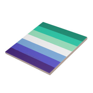 Azulejo De Cerâmica Paleta da bandeira de homens gays trans-inclusivos