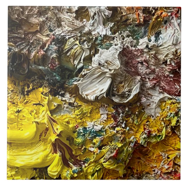 Azulejo De Cerâmica Paleta de artistas #1 (Frente)