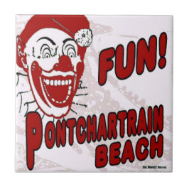 Azulejo De Cerâmica Palhaço de praia de Pontchartrain