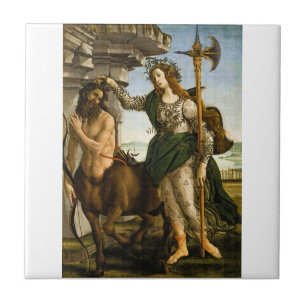 Azulejo De Cerâmica Pallas e o Centauro por Sandro Botticelli