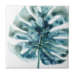 Azulejo De Cerâmica Palm de Joias Tropical<br><div class="desc">Joias tropicais VIII por June Erica Vess. Esta folha de palma tropical foi criada usando belos e ricos tons de joia em um estilo aquarela. | 164744D</div>