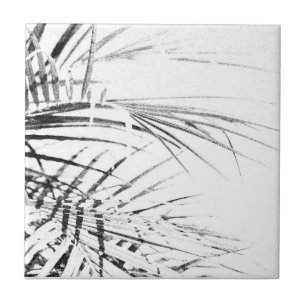 Azulejo De Cerâmica Palm Tree deixa um esboço de minimalismo