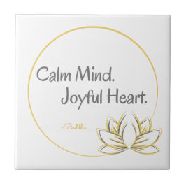 Azulejo De Cerâmica Palma Calma, Joyful Heart Quote