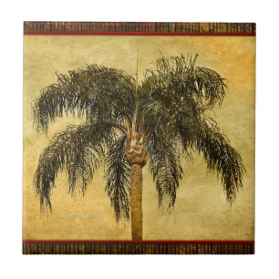 Azulejo De Cerâmica Palmeira Tropical Verde Palmeira havaiana Palms