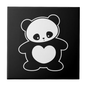 Azulejo De Cerâmica Panda de Kawaii