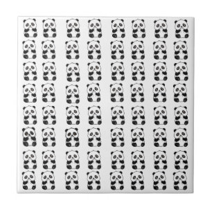 Azulejo De Cerâmica Panda Fofo Mordendo