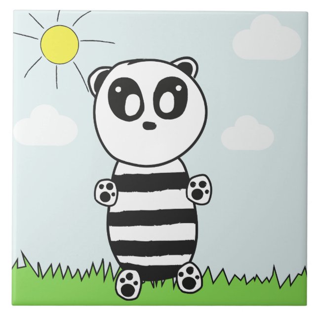 Azulejo De Cerâmica Panda Kids (Frente)