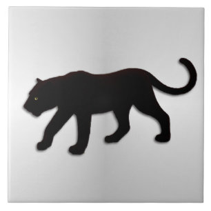 Azulejo De Cerâmica Pantera Negra na Prata
