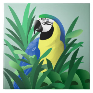 Azulejo De Cerâmica Papagaio