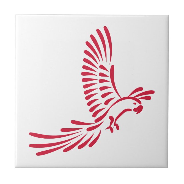 Azulejo De Cerâmica Papagaio vermelho (Frente)