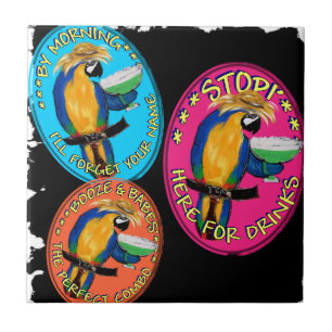 Azulejo De Cerâmica PAPagaios BÊBADOS