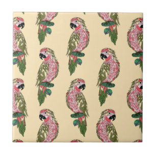 Azulejo De Cerâmica Papagaios do estilo de Zentangle