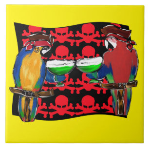 Azulejo De Cerâmica PAPagaios PIRATA