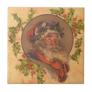 Azulejo De Cerâmica Papai Noel Antigo Vitoriano Leyendecker