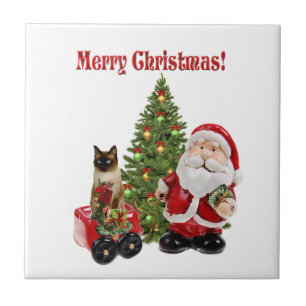 Azulejo De Cerâmica Papai Noel Bonito Natal