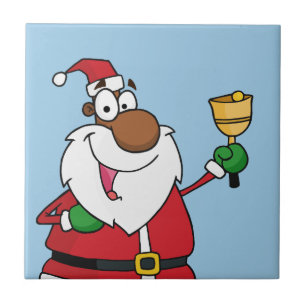 Azulejo De Cerâmica Papai Noel Negra