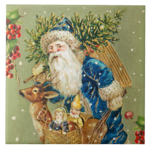 AZULEJO DE CERÂMICA PAPAIS NOEIS COM PRESENTES DE CERVEJA E NATAL NA N