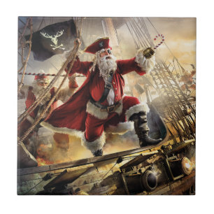 Azulejo De Cerâmica Papais noeis piratas