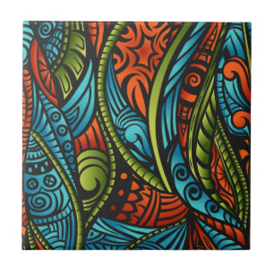 Azulejo De Cerâmica Papel de parede étnico abstrato