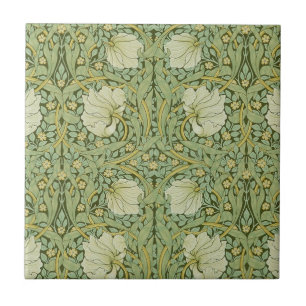 Azulejo De Cerâmica Papel de Parede Floral Azul Pimpinela de William M