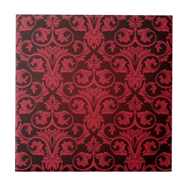 Azulejo De Cerâmica Papel de parede vermelho 2 (Frente)