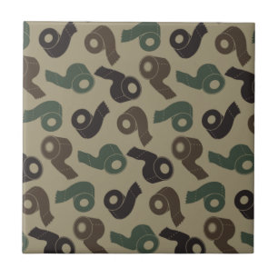 Azulejo De Cerâmica Papel Higiênico Camuflado Padrão Camuflagem Flores