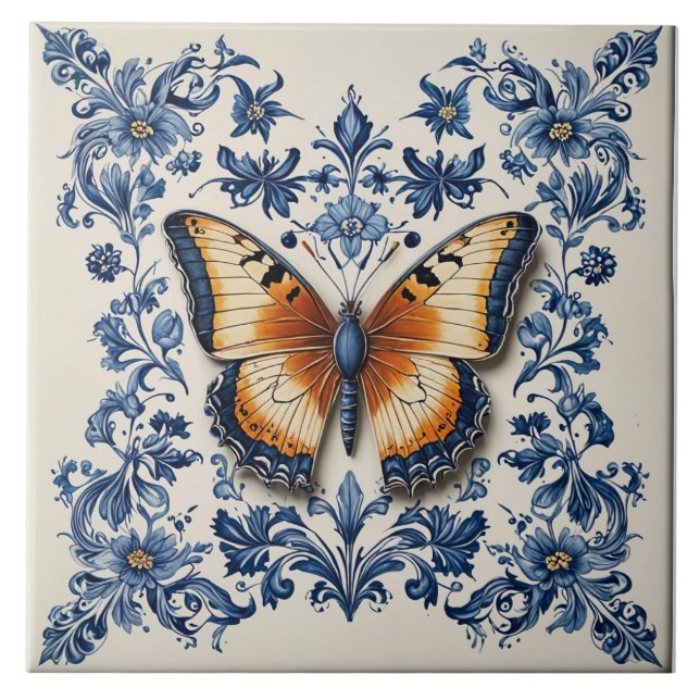 Azulejo De Cerâmica Papillon 2 (Frente)