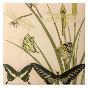 Azulejo De Cerâmica Papillons & Dragonflies por Maurice Verneuil