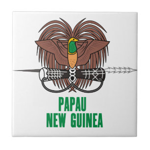 Azulejo De Cerâmica PAPUÁ-NOVA GUINÉ - emblema/bandeira/brasão/sím