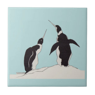 Azulejo De Cerâmica par de pinguins