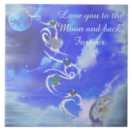 Azulejo De Cerâmica Para a Lua e para trás