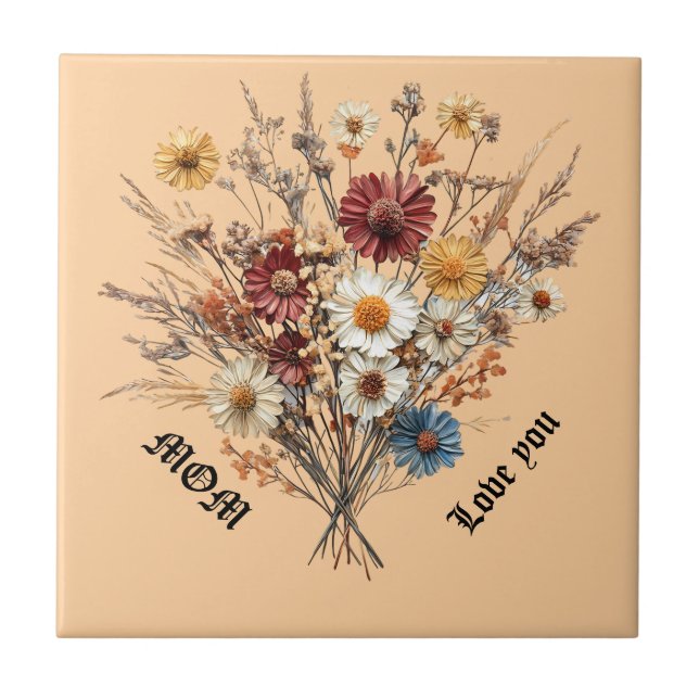 Azulejo de cerâmica para a mãe (Frente)