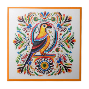 Azulejo de cerâmica para aves mexicanas