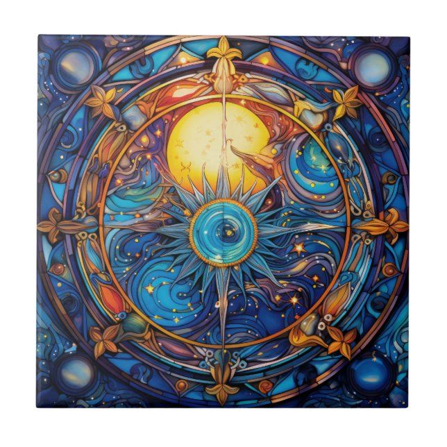 Azulejo de cerâmica para corpos celestes (Frente)