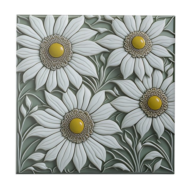 azulejo de cerâmica para decoração de parede flora (Frente)