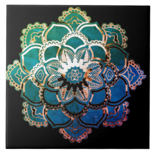 Azulejo de cerâmica para design floral colorida